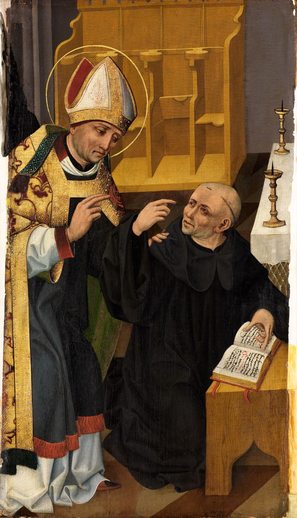 Wolfgang Katzheimer (1478) - Der Heilige Wolfgang fordert die strenge Einhaltung der Regula Benedicti