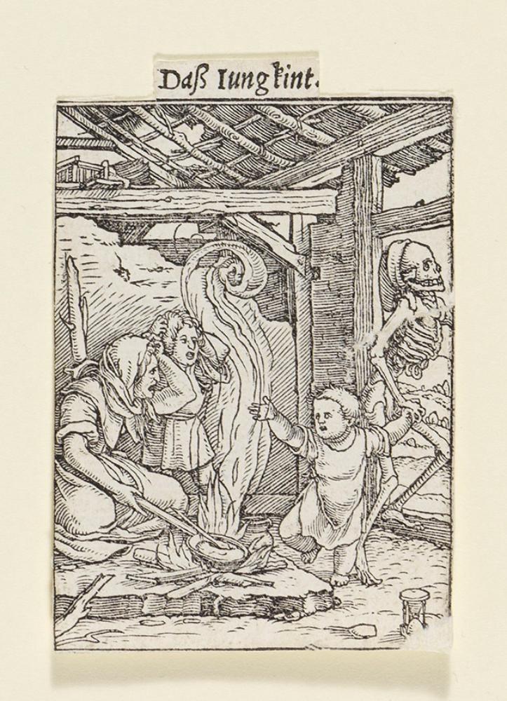 Hans Holbein (1497) - Das junge Kind (Totentanz)