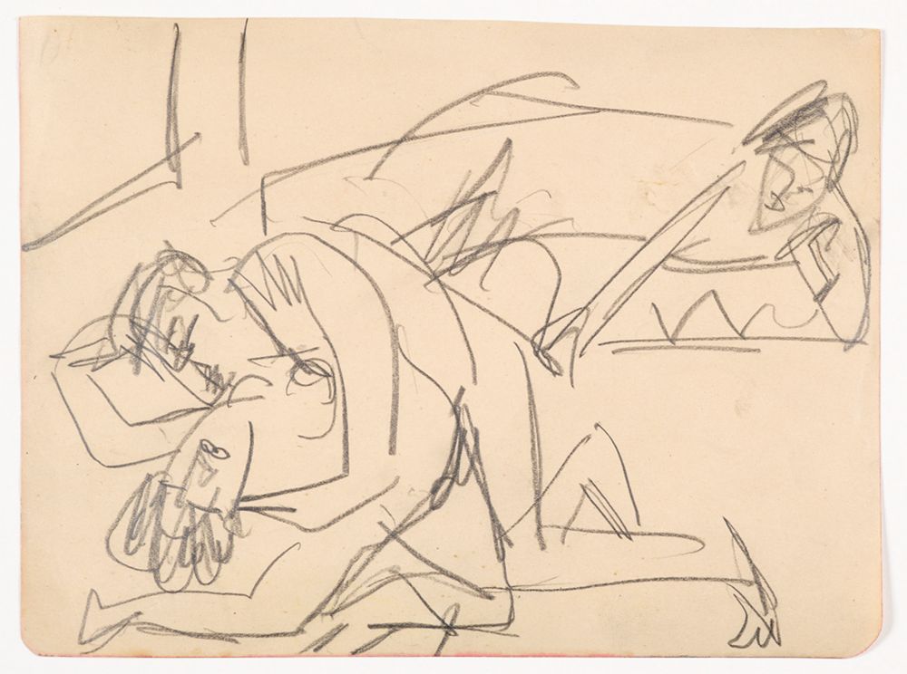 Ernst Ludwig Kirchner - Akte (sich umarmendes Paar)