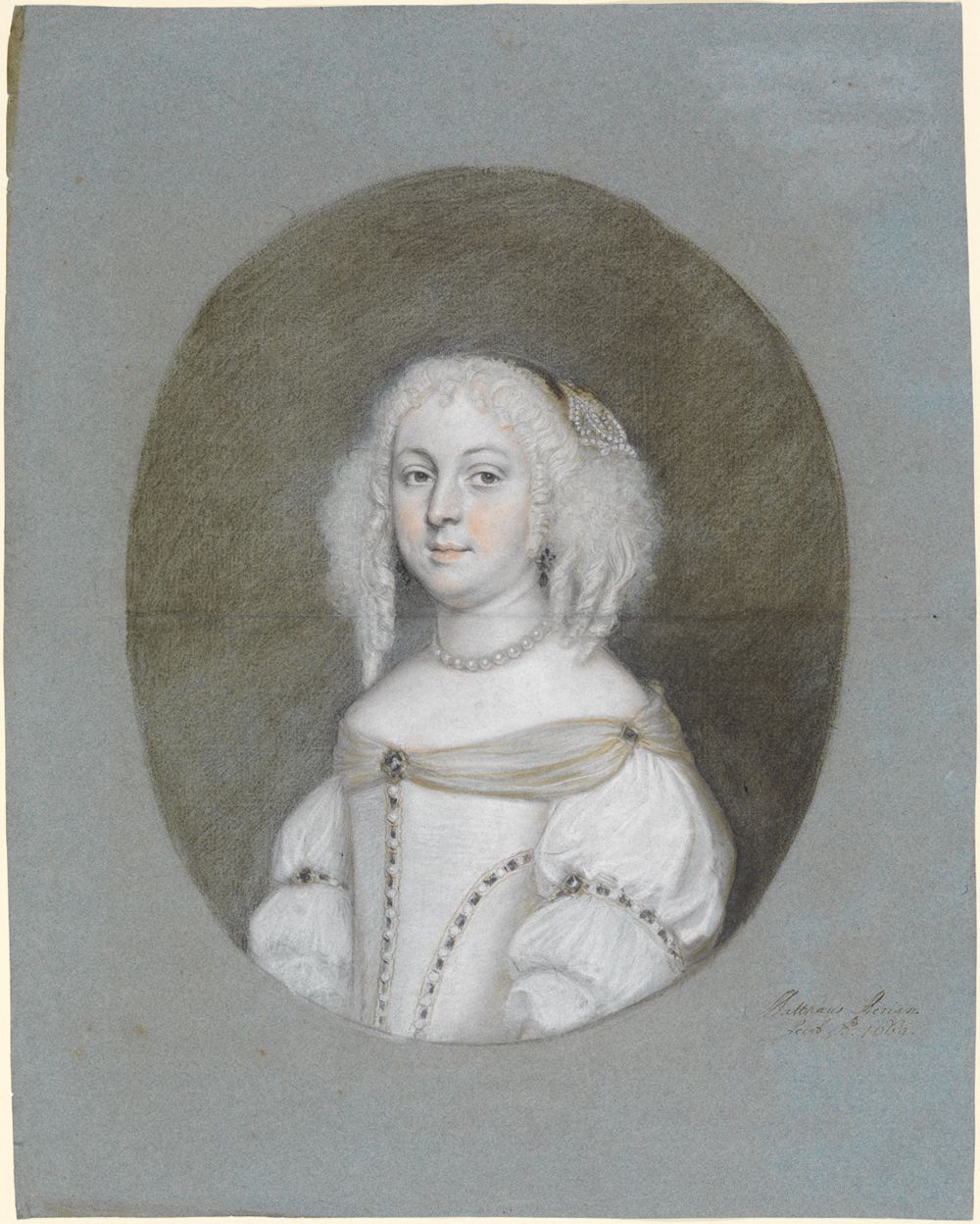 Matthäus Merian (1621) - Bildnis Markgräfin Maria Franziska von Baden-Baden (1633-1702)