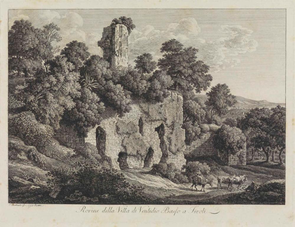 Johann Christian Reinhart - Rovine della Villa di Ventidio Basso a Tivoli