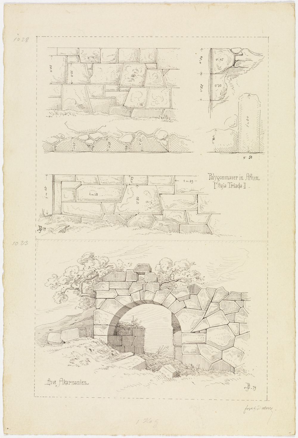 Josef Wilhelm Durm - Polygonmauern in Athen und Arkananien
