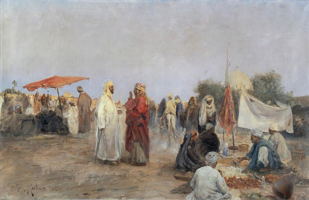 Max Rabes - Markt in Edfu in Oberägypten