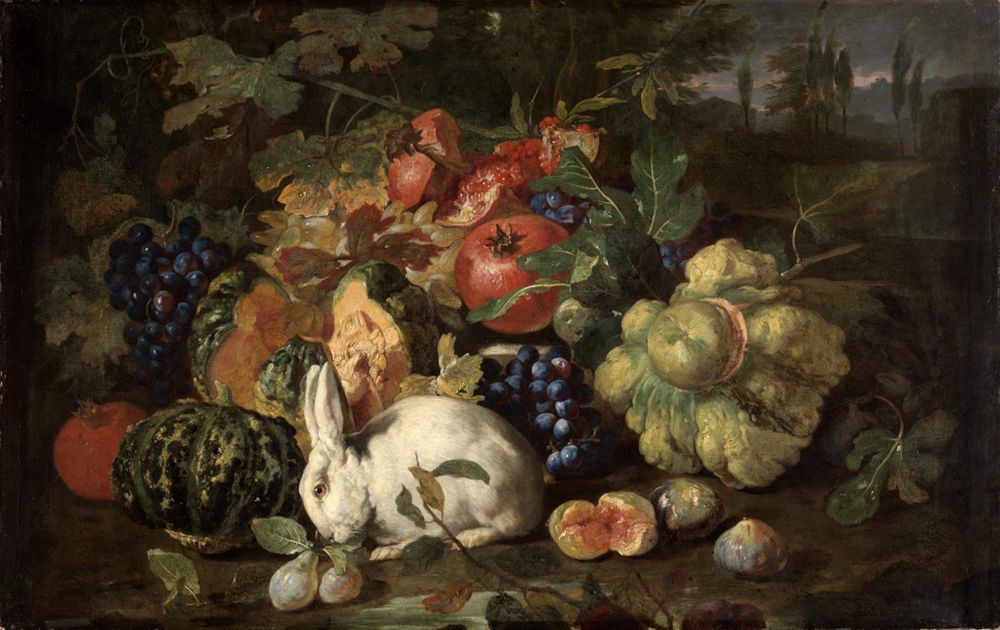 Franz Werner von Tamm - Stilleben mit weissem Kaninchen