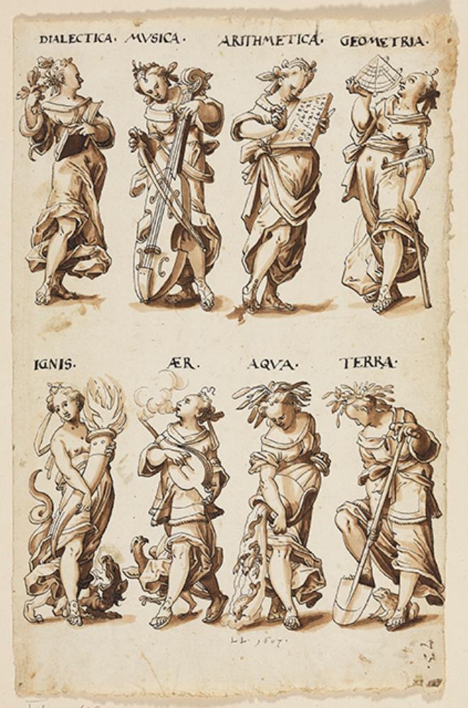 Lorenz Lingg - Acht Personifikationen der Freien Künste und der Elemente