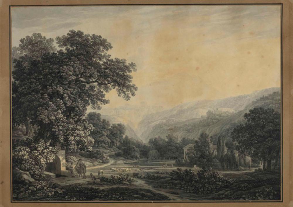 Heinrich Theodor Wehle - Ideale Landschaft mit Staffage