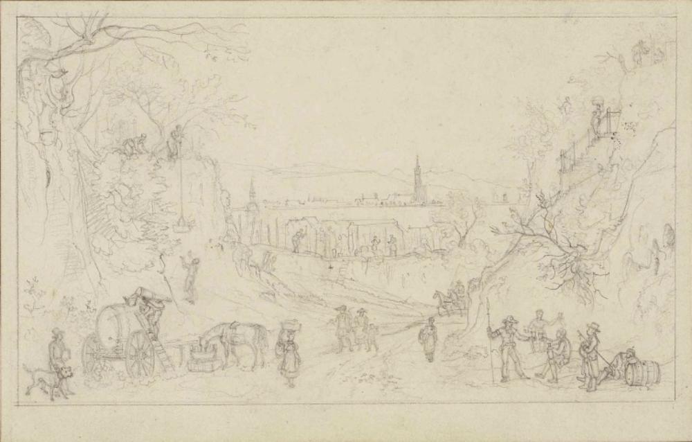 Friedrich Helmsdorf - Blick auf Straßburg von Hausbergen aus