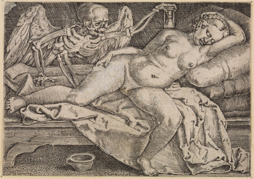 Barthel Beham - Das ruhende Weib und der Tod