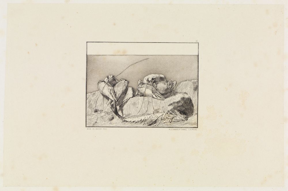 Max Klinger - Siesta (Siesta I) (Radierte Skizzen, Opus I, Blatt 3)
