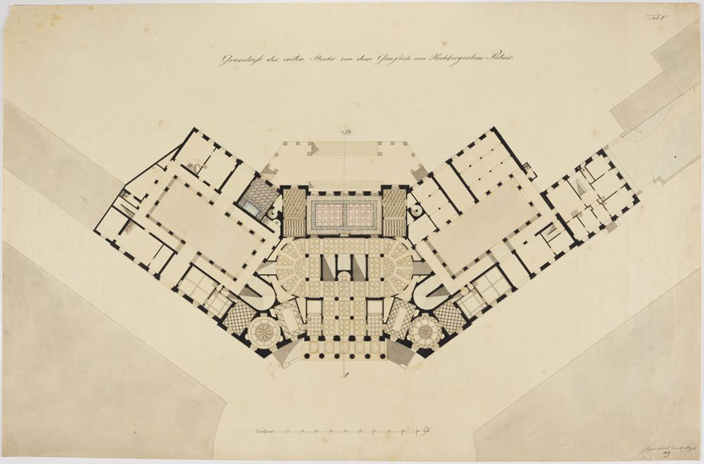L. Heiss - Grundriss des ersten Stocks von dem Graeflich von Hochbergischen Palais