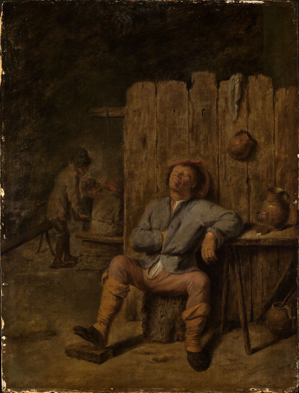 Adriaen Brouwer - Kopie - Schlafender Bauer