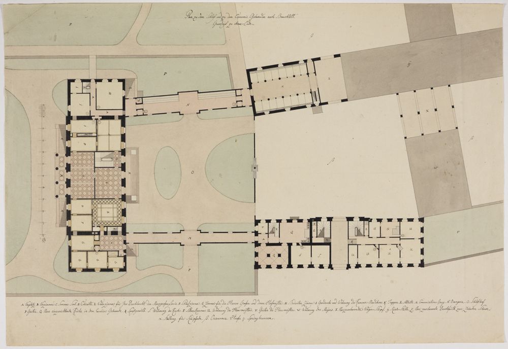 Friedrich Weinbrenner (1766) - Schloss und Ökonomie-Gebäude in Bauschlott