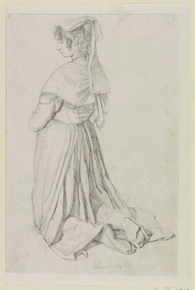 Friedrich Wasmann - Kniende junge Italienerin aus Subiaco