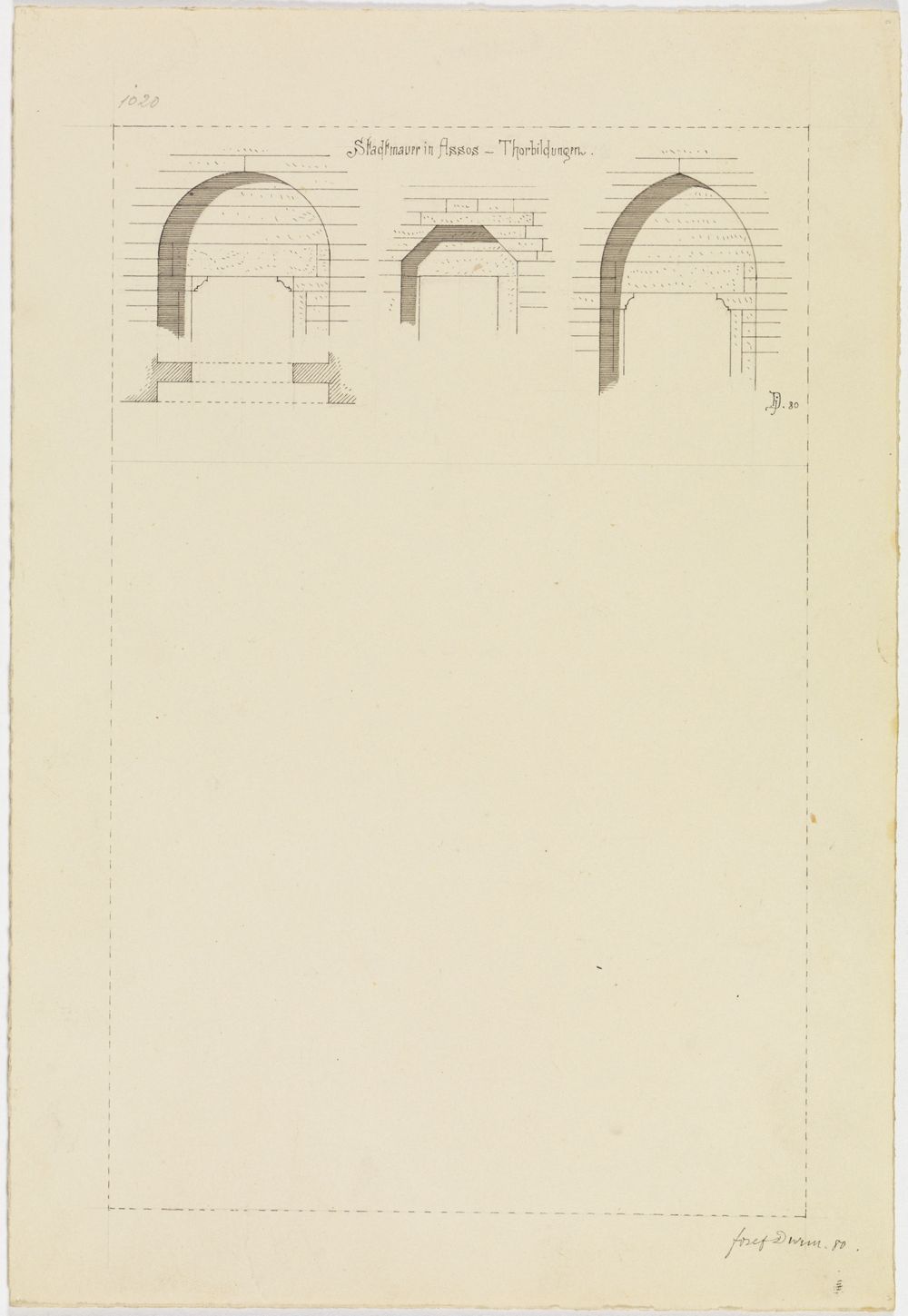 Josef Wilhelm Durm - Stadtmauer in Assos