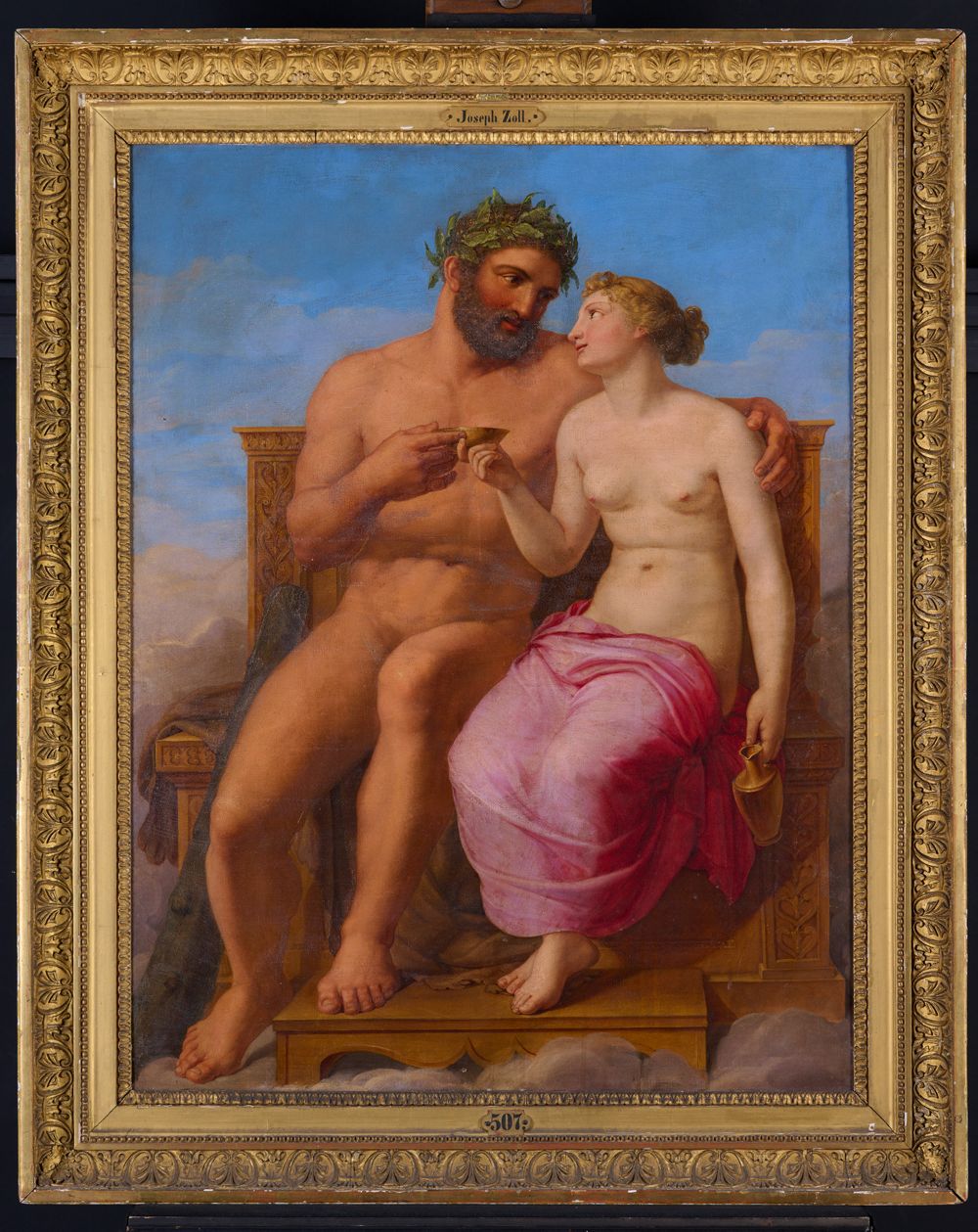 Franz Joseph Zoll - Herkules und Hebe im Olymp thronend