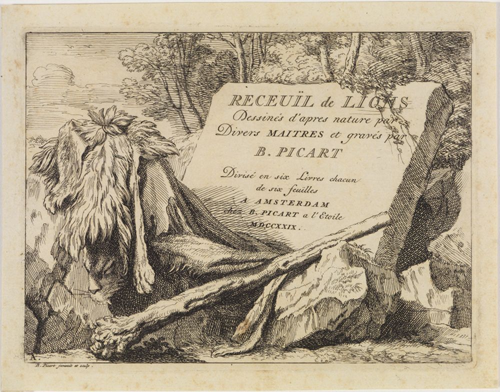Bernard Picart (1673) - Titelblatt mit Löwenfell und Keule