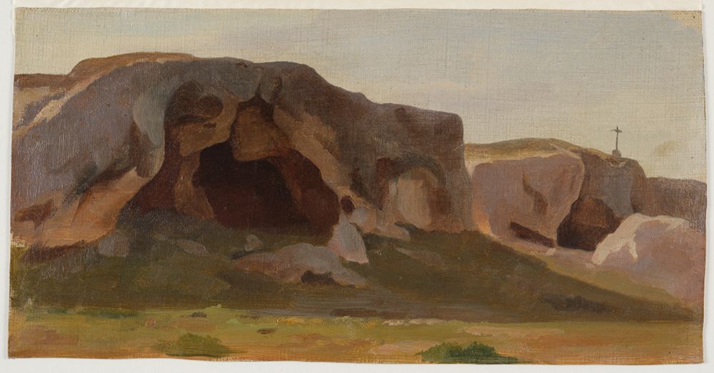 Wilhelm Klose - Felsige Landschaft mit Kreuz