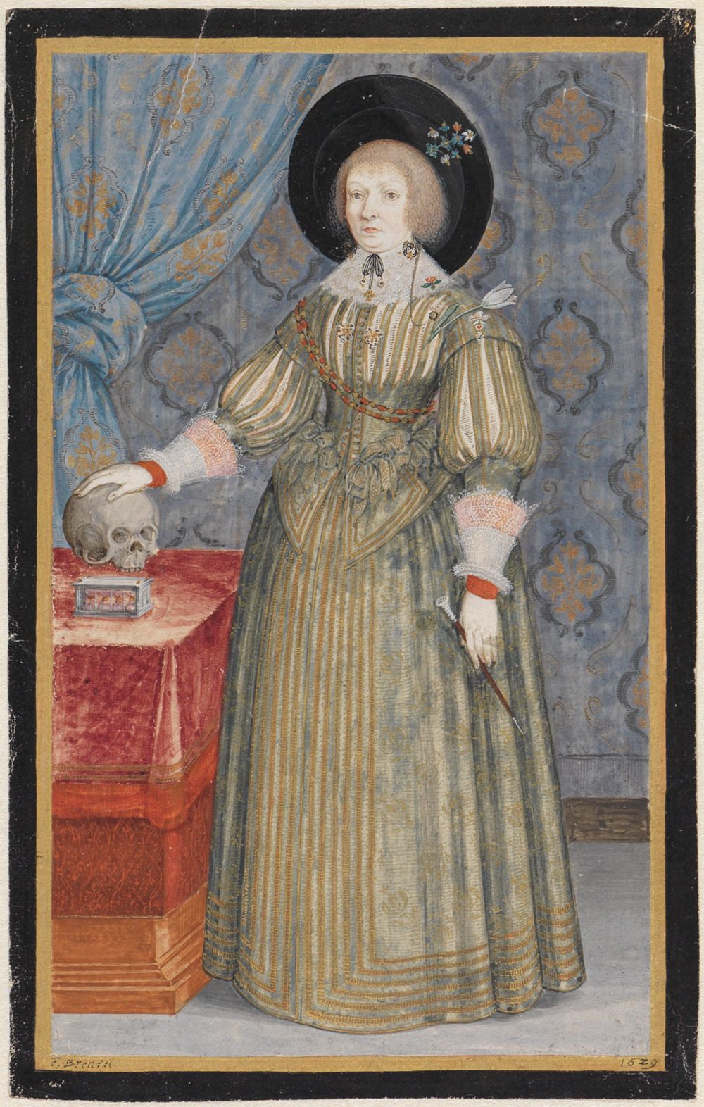 Bildnis Anna Maria Gräfin von Solms, in ganzer Figur Friedrich