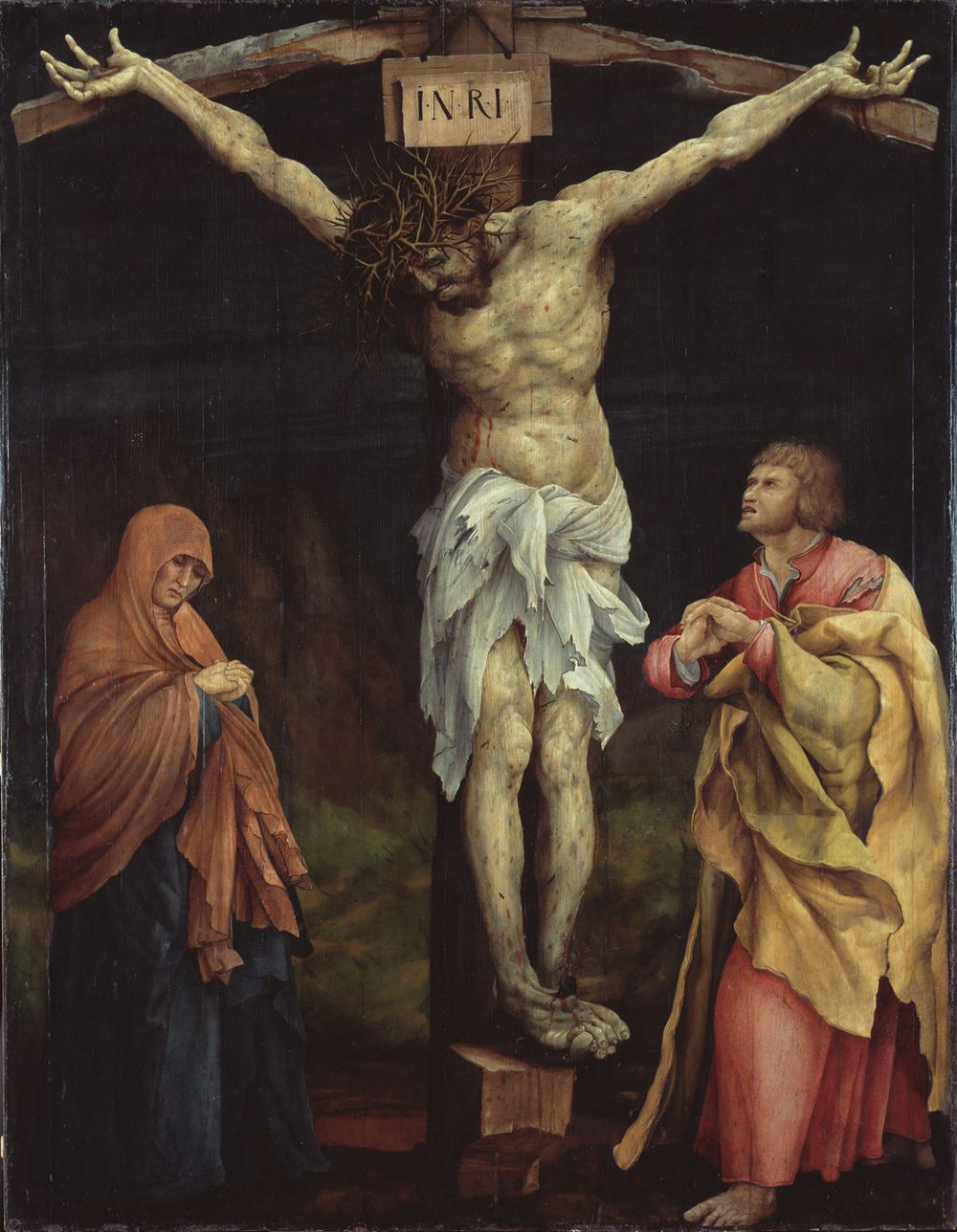 Christus am Kreuz zwischen Maria und Johannes Matthias Grünewald