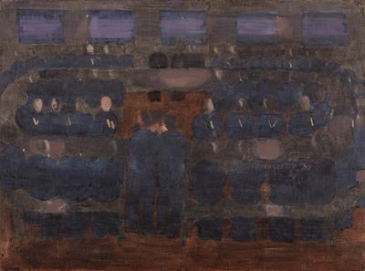 Otto Meyer-Amden - Vorbereitung (Morgenandacht im Waisenhaus)