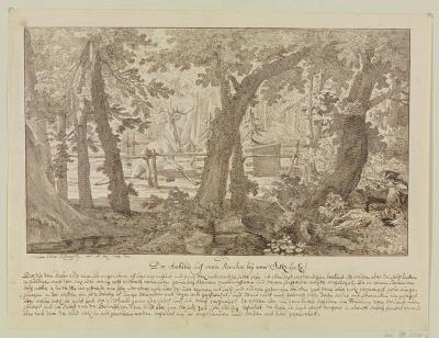 Johann Elias Ridinger - Der Anstand auf einen Hirschen bei einer Saltz-lecke