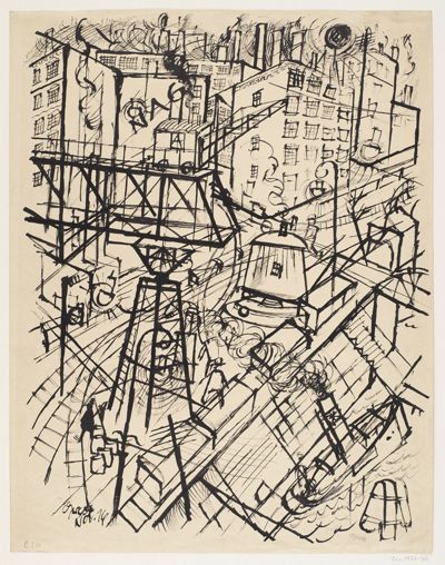 George Grosz - Hafenkai eines Großstadtkanals