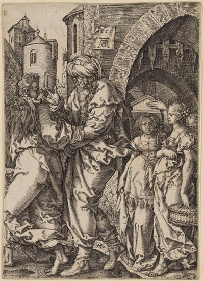 Heinrich Aldegrever - Loths Auszug (Geschichte Loths)
