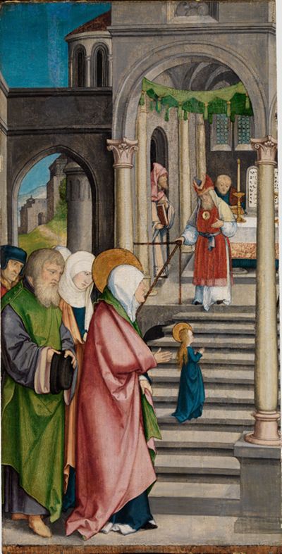 Hans Schäufelin - Umkreis - Tempelgang Mariens