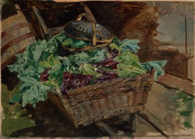 Fritz Boehle - Korb mit Gemüse