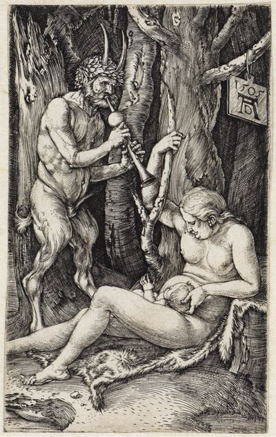 Albrecht Dürer - Satyr und Nymphe (Die Satyrfamilie)