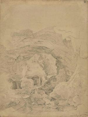 Carl Ludwig Kaaz - Der Eingang zur Grotta di Matermania auf Capri