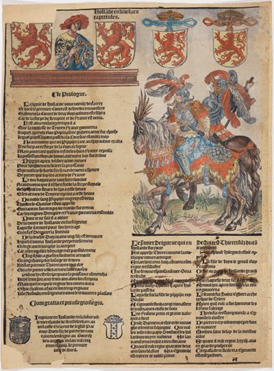 Jacob Cornelisz. van Oostsanen - Titelblatt mit Theoderich I. und Theoderich II.
