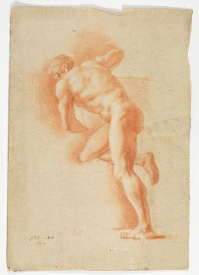 Georg Philipp Rugendas (1666) - Männlicher Akt mit aufgestütztem rechten Bein