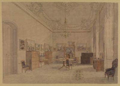 Louis Hoffmeister - Das Wohnzimmer Großherzog Leopolds im Karlsruher Schloss