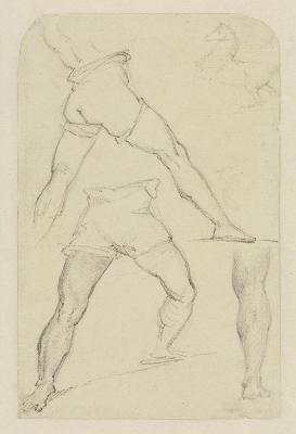 Théodore Géricault - Beinstudien und Skizze eines Pferdes