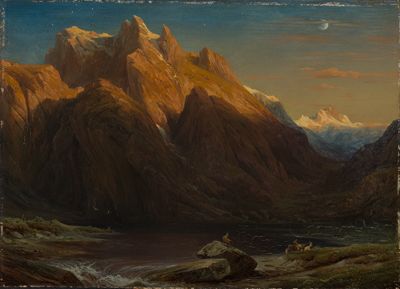 François Diday - Der Montblanc im Alpenglühen