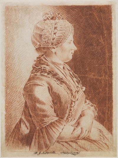 Carl Friedrich Autenrieth - Bildnis einer sitzenden jungen Frau in halber Figur nach rechts