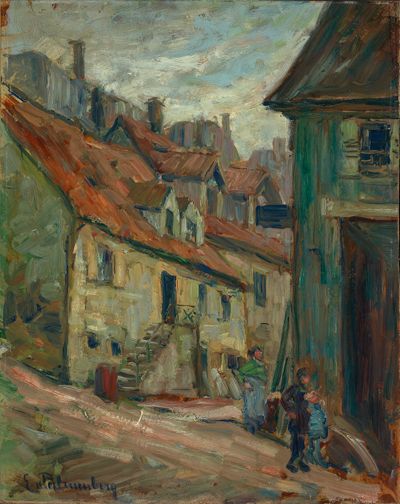 Emilie von Palmenberg - Blick in die Seilergasse in Baden-Baden