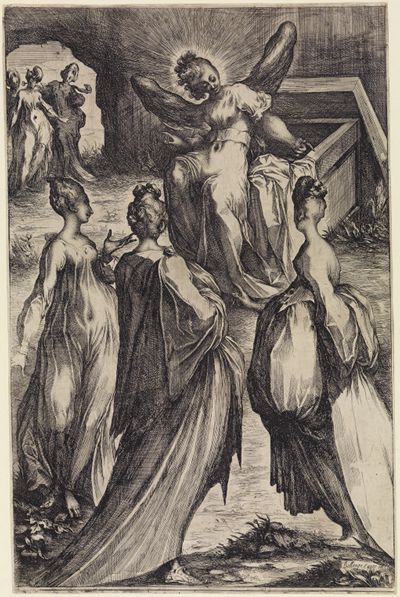 Jacques Bellange - Die drei Marien am Grabe Christi