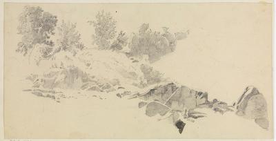 Heinrich Ludwig (1829) - Felsiger Berghang bei Murg am Walensee/Schweiz