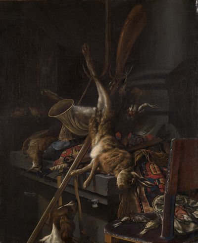 Cornelis Lelienbergh - Jagdstillleben mit totem Hasen
