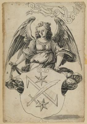 Bartholomäus Lingg - Engel als Schildhalter mit nicht identifiziertem Wappen