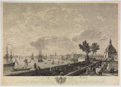 Jacques-Philippe Lebas - Vue de la Ville et du Port de Bordeaux