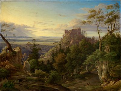 Carl Ludwig Frommel - Blick auf die Burg Alt-Eberstein