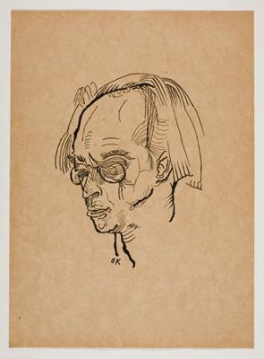 Oskar Kokoschka - Herwarth Walden (Menschenköpfe, Blatt 2)
