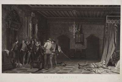 Théophile Victor Desclaux - Die Ermordung des Herzogs von Guise auf dem Reichstag zu Blois