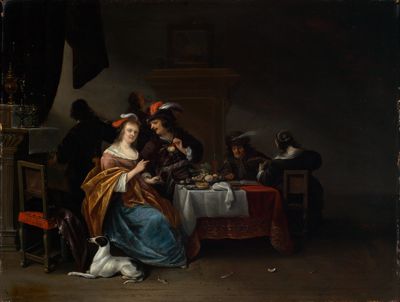 Anthonie Palamedesz. - Kavalier und Dame mit Weinglas