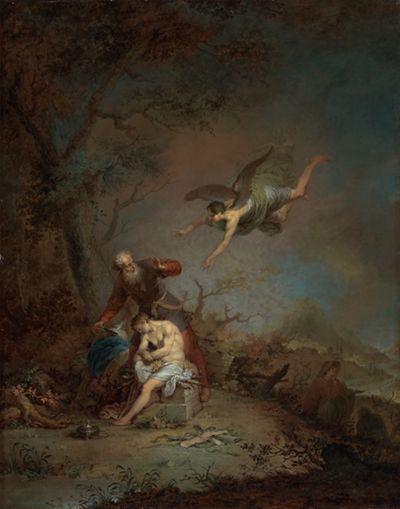 Januarius Zick - Abraham opfert Isaak