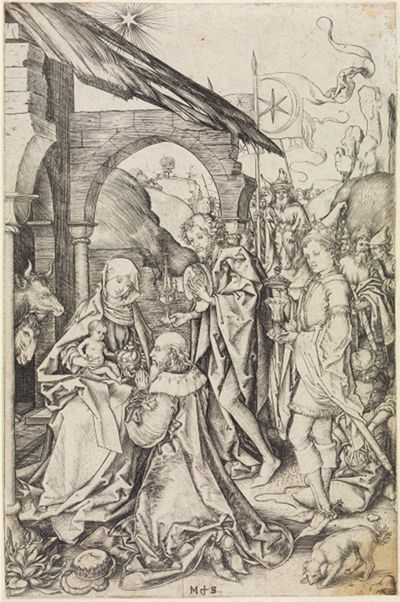 Martin Schongauer - Die Anbetung der Könige