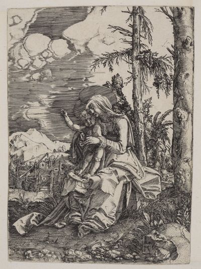 Albrecht Altdorfer - Maria mit segnendem Kinde in der Landschaft